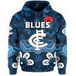 Blues Anzac 2022 Hoodies Carlton Football Aboriginal Poppy Hoodies
