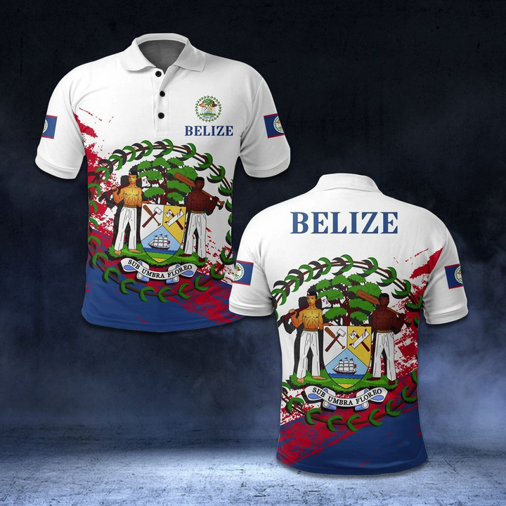 Belize Coat Of Arms - New Version Unisex Adult Polo Shirt