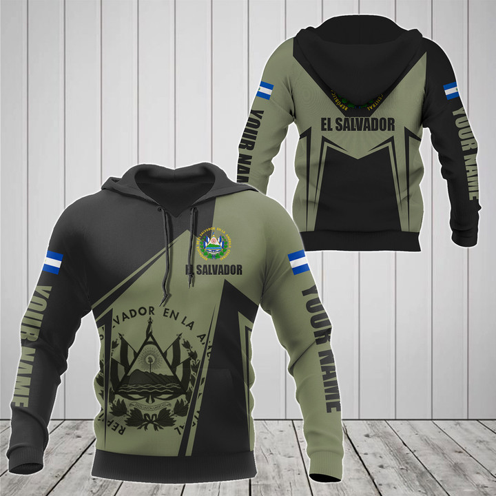 Customize El Salvador Coat Of Arms New Form Unisex Adult Hoodies