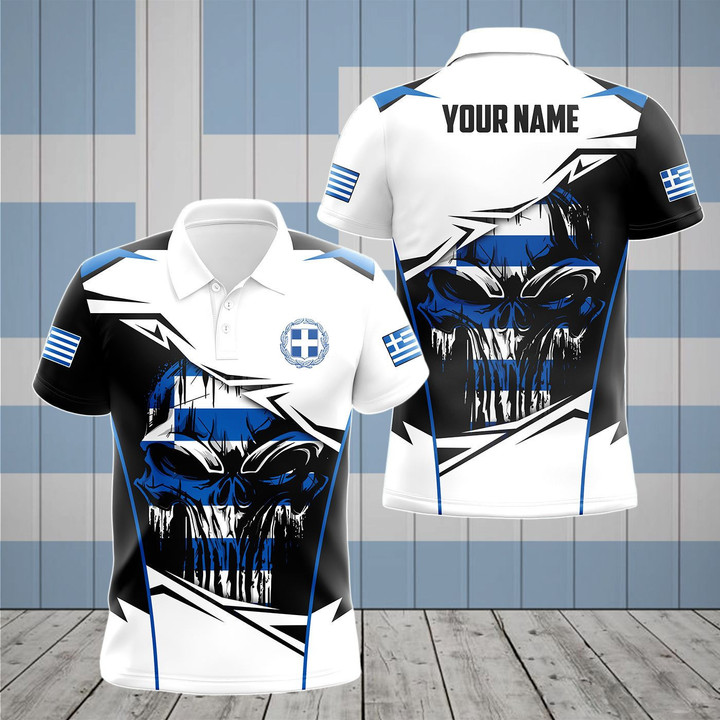 Customize Greece Skull Special Version Unisex Adult Polo Shirt