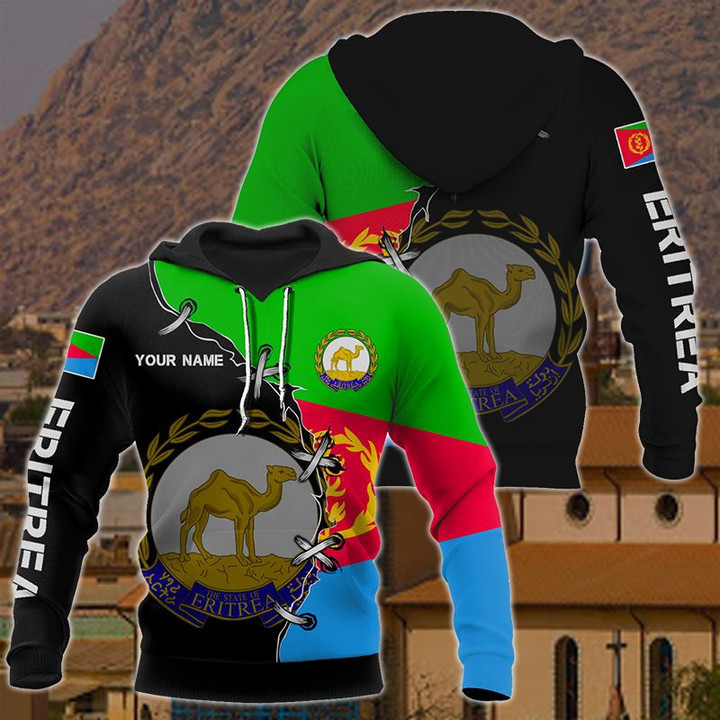 Customize Eritrea Flag Unisex Adult Hoodies