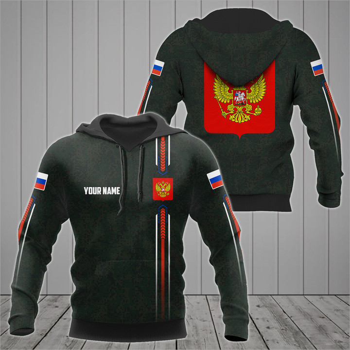 Customize Russia Coat Of Arms Camo Plus Unisex Adult Hoodies