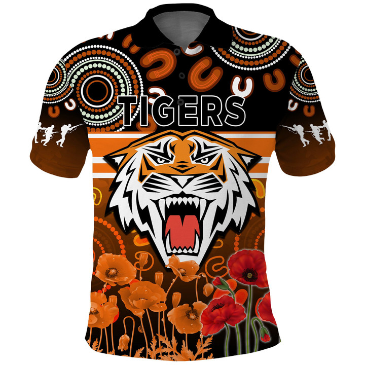 Wests Tigers Anzac 2022 Polo Shirt Aboriginal Lest We Forget Polo Shirt