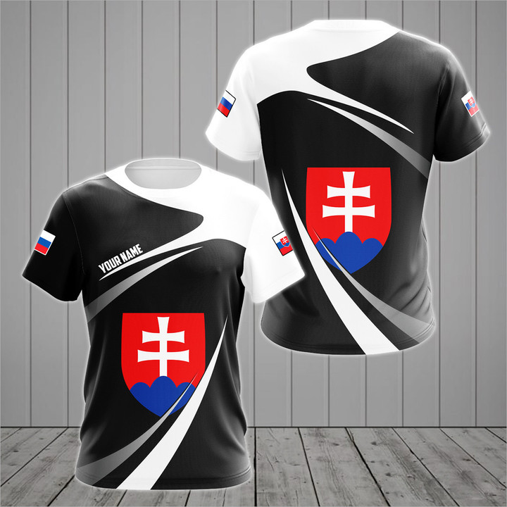 Customize Slovakia Coat Of Arms Proud 3D T-shirt