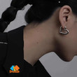 925 Sterling Silver Heart Earrings