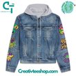 It�s Mardi Gras Y�all Hooded  Hoodless Or Hooded Denim Jacket HG