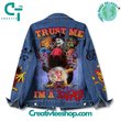 Insane Clown Posse �Trust Me I�m A Juggalo� Hoodless Or Hooded Denim Jacket HG