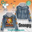Snoopy Great Pumpkin Hooded  Hoodless Or Hooded Denim Jacket HG