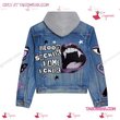 Olivia Rodrigo Blood Sucker Fame Fcker Jean Hooded Hoodless Or Hooded Denim Jacket HG