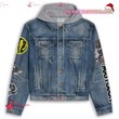 Power Rangers Mighty Morphin Mastodon Jean Hooded Hoodless Or Hooded Denim Jacket HG