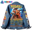 Back to the Future 40th Anniversary 2025  Hooded Hoodless Or Hooded Denim Jacket HG
