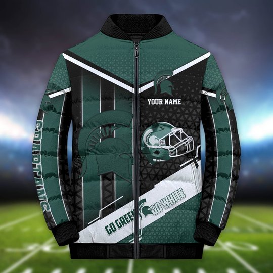 Michigan State Spartans Personalized Outdoor Coat Puffer Jacket