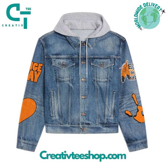 Orange Day Every Child Matters Hooded Hoodless Or Hooded Denim Jacket HG