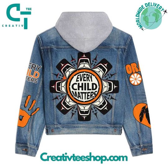 Orange Day Every Child Matters Hooded Hoodless Or Hooded Denim Jacket HG