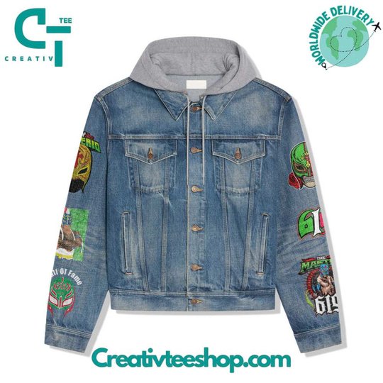 WWE Rey Mysterio Hooded Hoodless Or Hooded Denim Jacket HG
