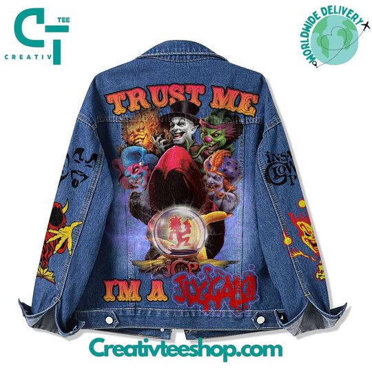 Insane Clown Posse �Trust Me I�m A Juggalo� Hoodless Or Hooded Denim Jacket HG