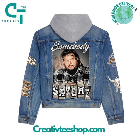 Jelly Roll �Somebody Save Me� Hooded Hoodless Or Hooded Denim Jacket HG