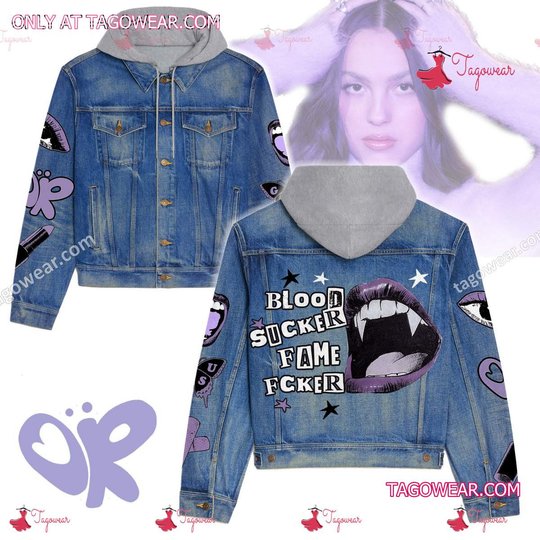 Olivia Rodrigo Blood Sucker Fame Fcker Jean Hooded Hoodless Or Hooded Denim Jacket HG