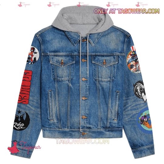 The Black Crowes Happiness Bastard Jean Hooded Hoodless Or Hooded Denim Jacket HG