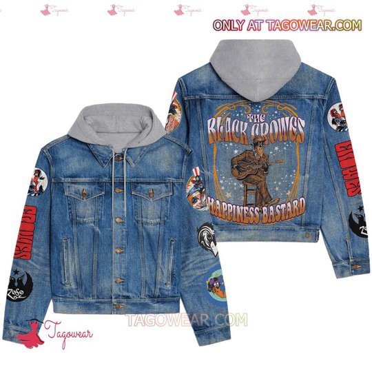 The Black Crowes Happiness Bastard Jean Hooded Hoodless Or Hooded Denim Jacket HG