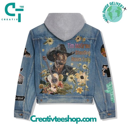 Tim McGraw Hooded Hoodless Or Hooded Denim Jacket HG