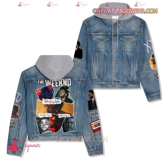 The Weeknd Songs Blinding Lights Save Your Tears After Hours Jean Hooded Hoodless Or Hooded Denim Jacket HG