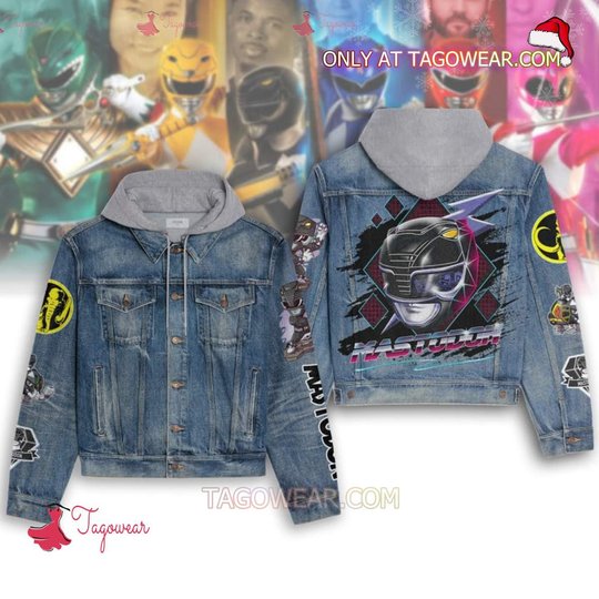 Power Rangers Mighty Morphin Mastodon Jean Hooded Hoodless Or Hooded Denim Jacket HG