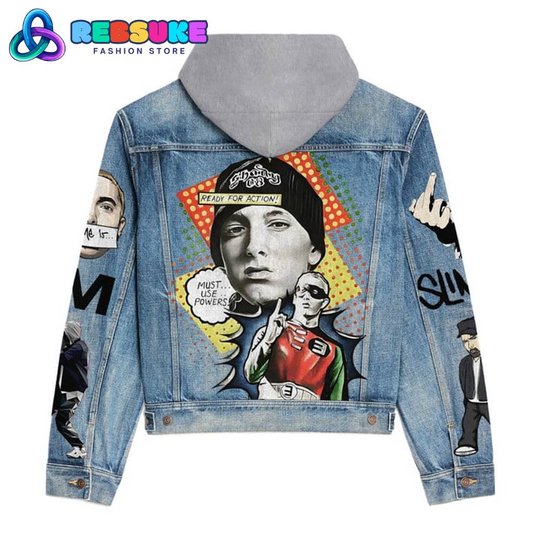 Eminem Ready For Action Hoodie Hooded Hoodless Or Hooded Denim Jacket HG