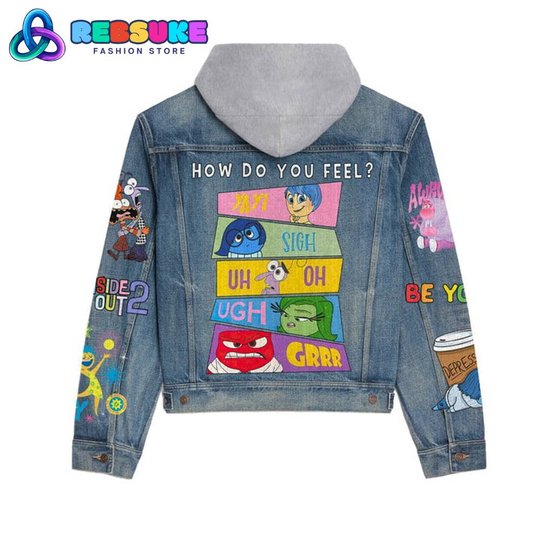 Inside Out 2 How Do You Feel Hoodie Hooded Hoodless Or Hooded Denim Jacket HG