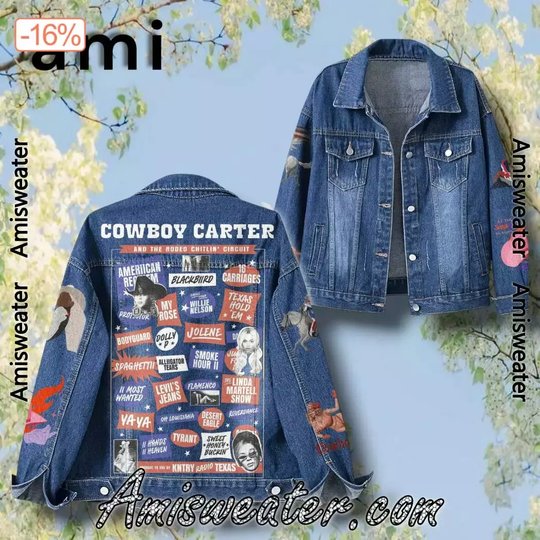 Beyonce Cowboy Carter And The Rodeo Chitlin� Circuit Hooded Hoodless Or Hooded Denim Jacket HG
