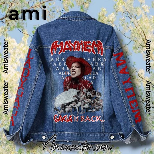 Lady Gaga Mayhem Abracadabra Gaga Is Back Hooded Hoodless Or Hooded Denim Jacket HG
