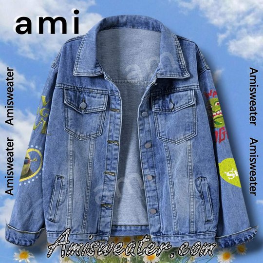 Shrek 5 Can�t Today I�m Swamped Hooded Hoodless Or Hooded Denim Jacket HG