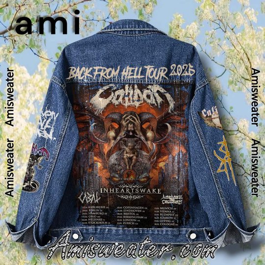 Caliban Back From Hell Tour 2025 Hooded Hoodless Or Hooded Denim Jacket HG