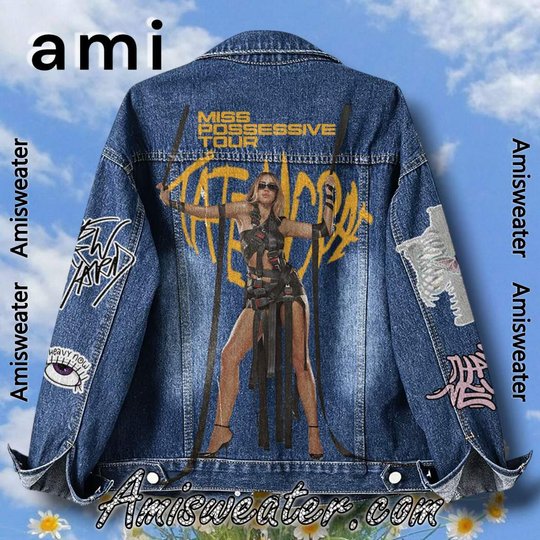 Tate Mcrae Miss Possessive Tour Hooded Hoodless Or Hooded Denim Jacket HG