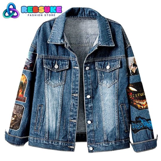 Disturbed The Sickness 25th Anniversary Tour Hooded Hoodless Or Hooded Denim Jacket HG