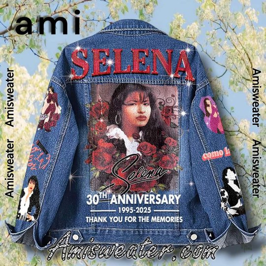 Selena 30th Anniversary 1995-2025 Thank You For The Memories Hooded Hoodless Or Hooded Denim Jacket HG