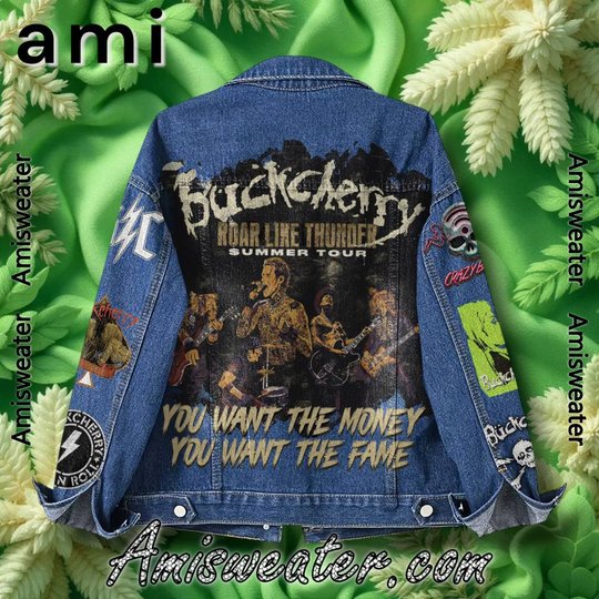 Buckcherry Roar Like Thunder Summer Tour 2025 You Want The Money Hooded Hoodless Or Hooded Denim Jacket HG