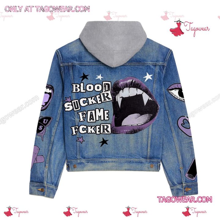 Olivia Rodrigo Blood Sucker Fame Fcker Jean Hooded Hoodless Or Hooded Denim Jacket HG