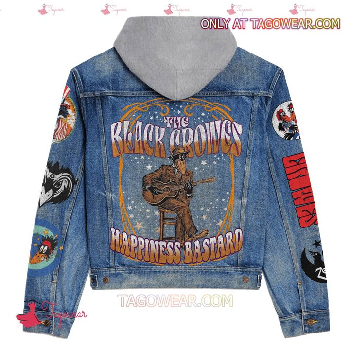 The Black Crowes Happiness Bastard Jean Hooded Hoodless Or Hooded Denim Jacket HG