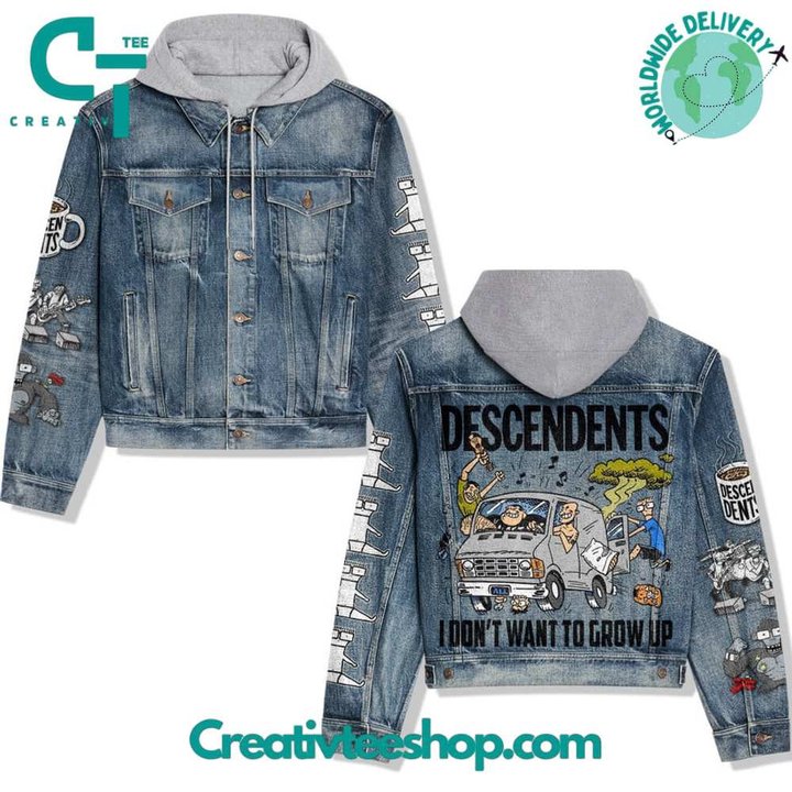 Decendents I Dont Want To Grow Up Hooded  Hoodless Or Hooded Denim Jacket HG