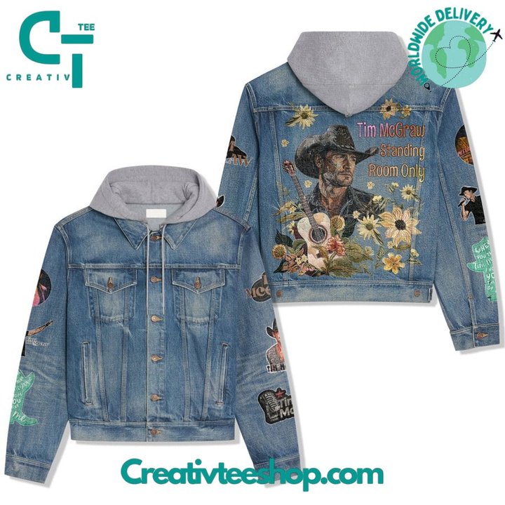 Tim McGraw Hooded  Hoodless Or Hooded Denim Jacket HG