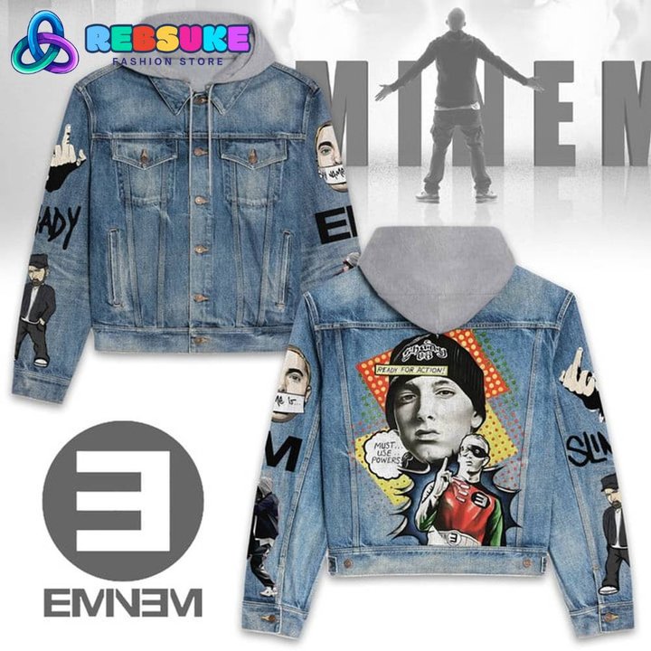 Eminem Ready For Action Hoodie Hooded Hoodless Or Hooded Denim Jacket HG