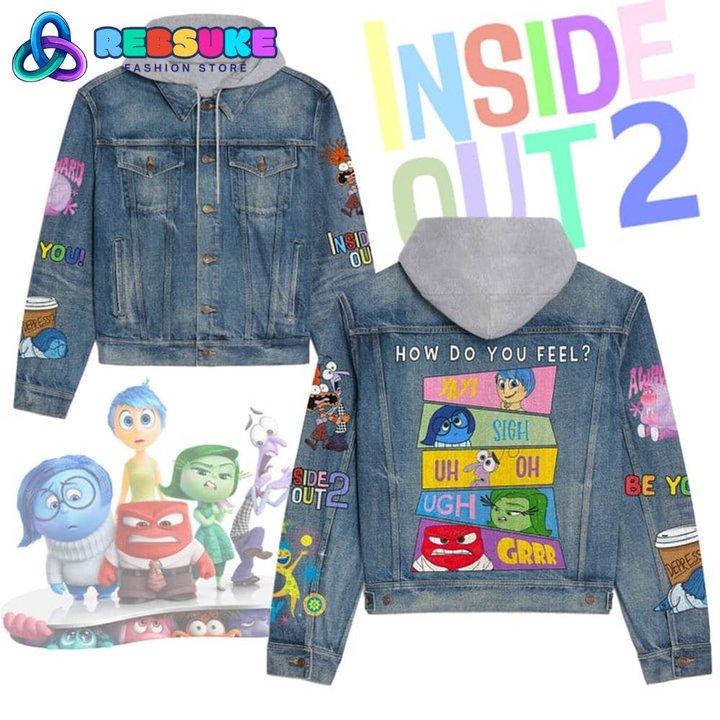 Inside Out 2 How Do You Feel Hoodie Hooded Hoodless Or Hooded Denim Jacket HG
