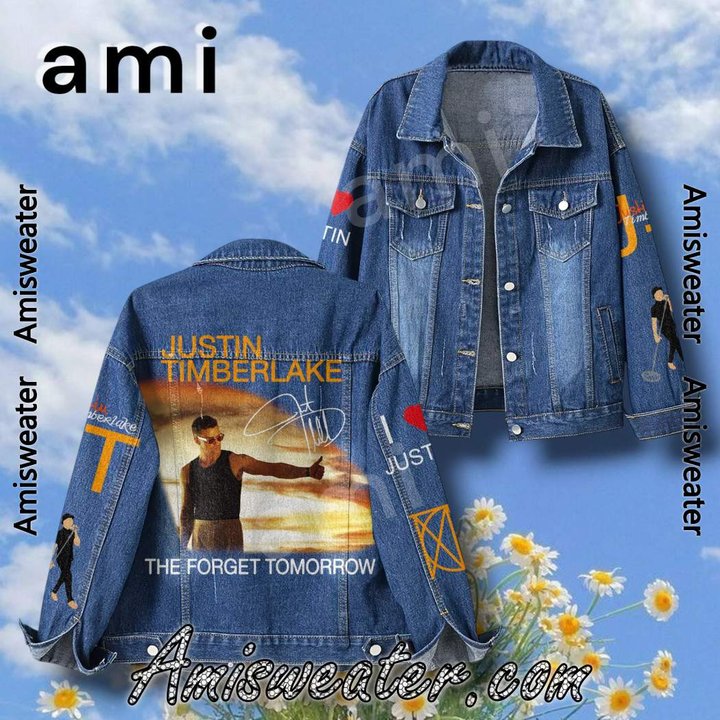 Justin Timberlake The Forget Tomorrow Signature  Hooded Hoodless Or Hooded Denim Jacket HG