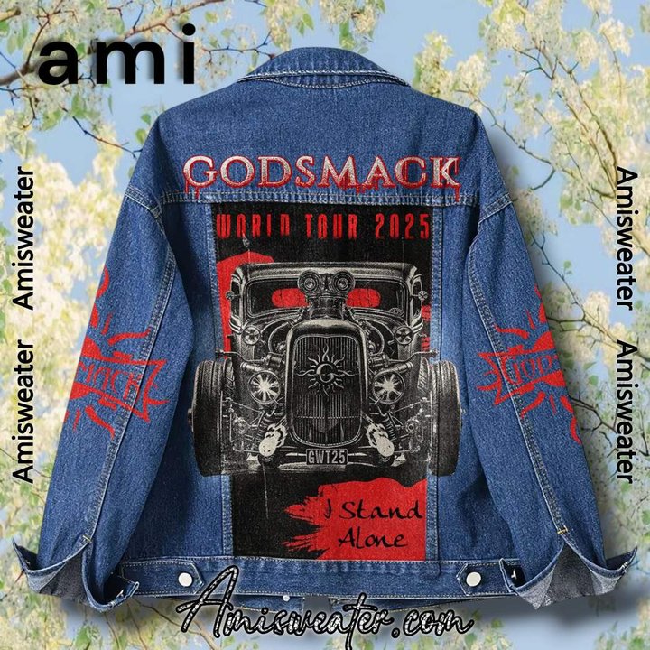 Godsmack World Tour 2025 I Stand Alone  Hooded Hoodless Or Hooded Denim Jacket HG
