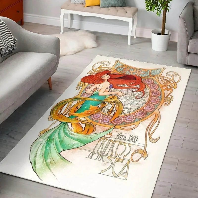 Ariel disney princess characters disney movies area rugs living room ...