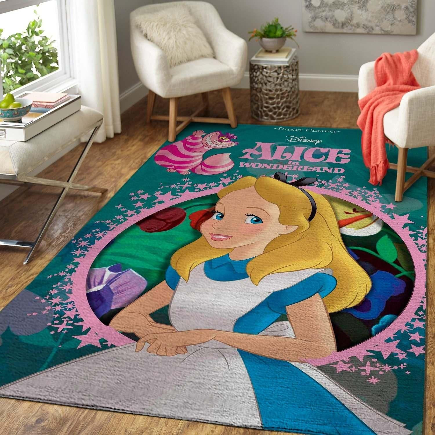 Wdw Decor Rugs Alice in Wonderland Area Rug Disney Rugs Floor Decor 3110195 - Dadturtle