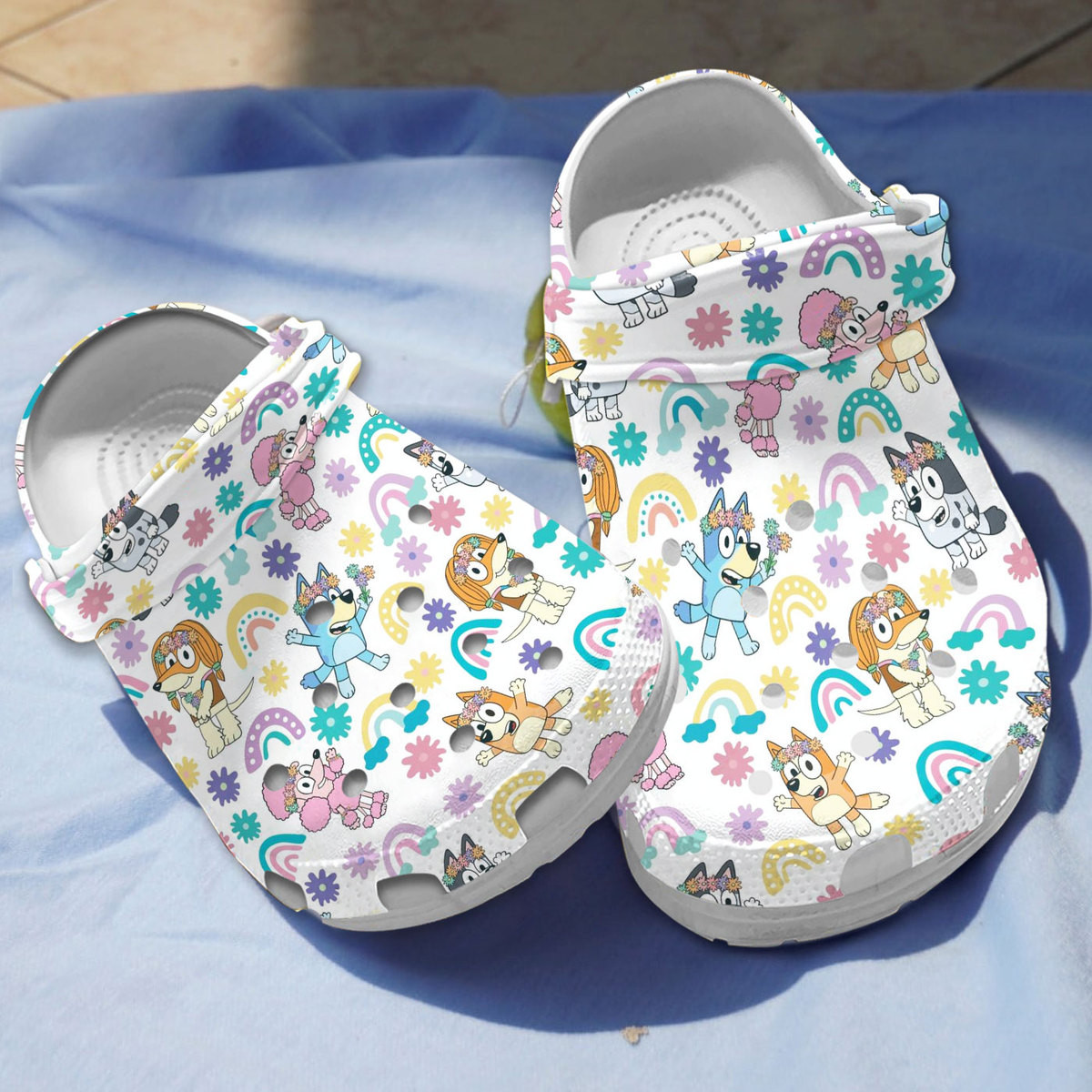 Rare Bluey White Clogs For Kids & Adults - Dadturtle