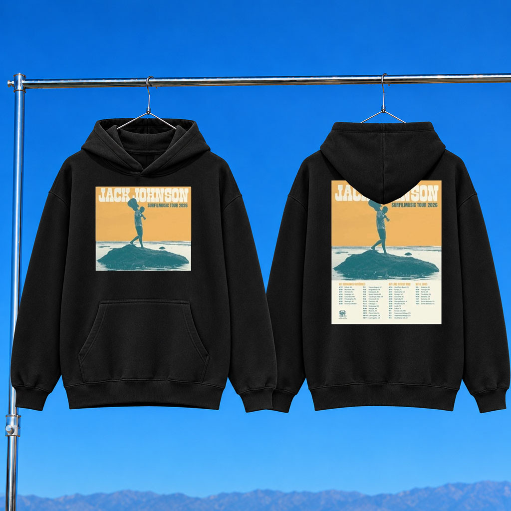 Jack Johnson Merch 2026 Jack Johnson SURFILMUSIC Summer Tour Hoodie Jack Johnson Concert Merch copy