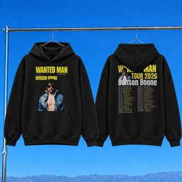 Benson Boone Merch 2026 Wanted Man Featuring Benson Boone Tour Hoodie Gift For Music Lovers